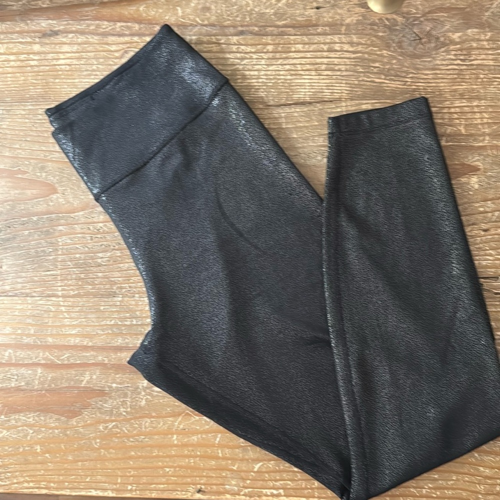 NIKE dry fit black metallic leggings